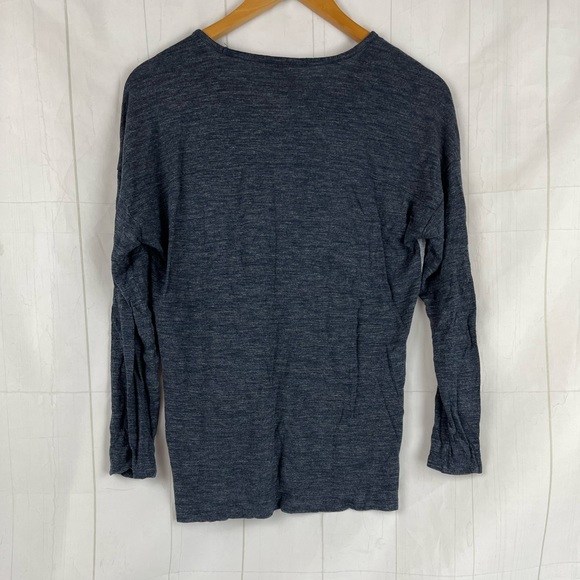 Madewell Blue V Neck Long Sleeve Tee Size S - Picture 3 of 5